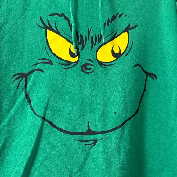 Green Hoodie with Grinch Face - Picture 3 of 6